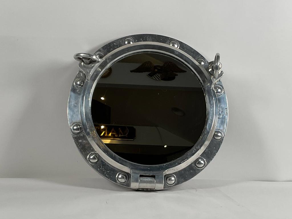 Authentic Aluminum Ships Porthole Mirror (1 of 8)