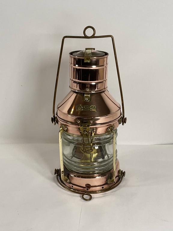 Solid Copper Ship's Anchor Lantern