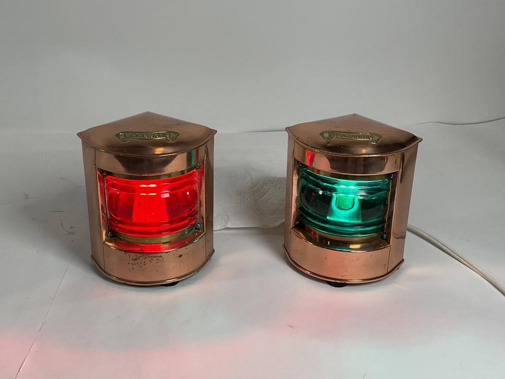 Copper Port and Starboard Ship's Lanterns (1 of 9)