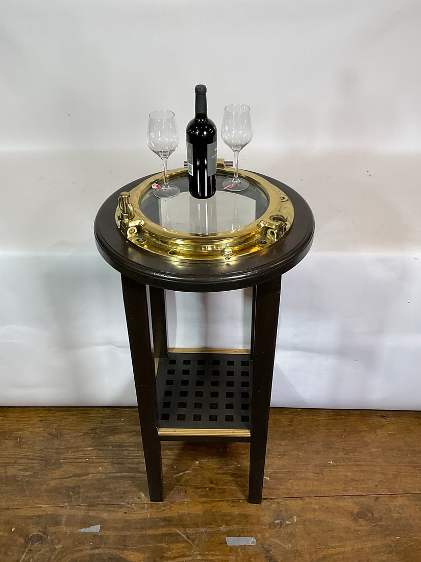 Solid Brass Ships Porthole Table (1 of 7)