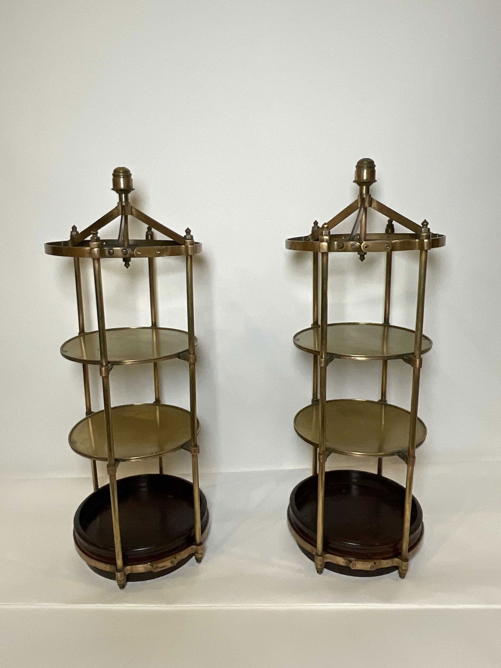 Brass Dumbwaiter Trays from a Yacht (1 of 10)