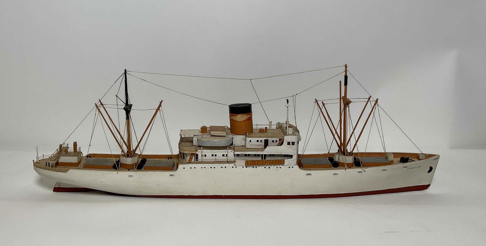Scatchbuilt waterline model of the United Fruit Company ship "Sixaolo. (1 of 9)