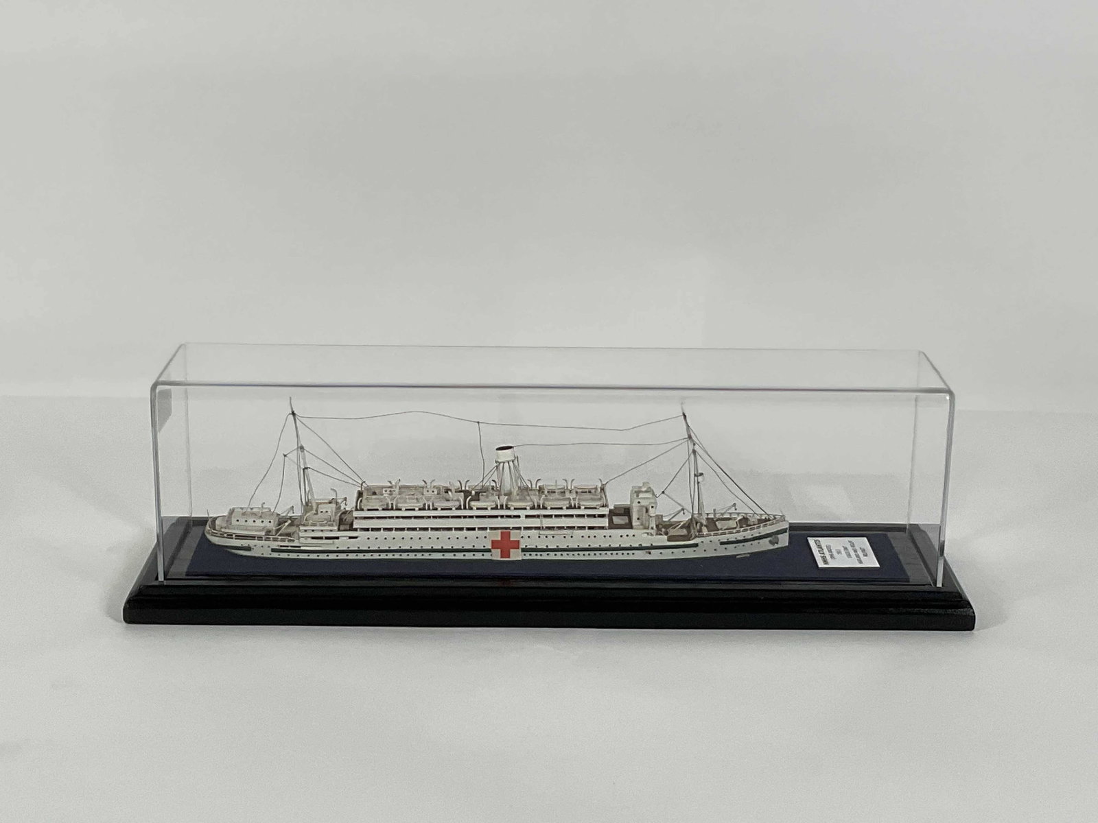 Waterline model of the HMHS Atlantis (RMS Andes) hospital ship. (1 of 17)