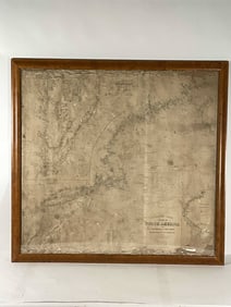Mariners Chart of North America in Frame