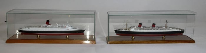 Miniature Models of the Ocean Liner Queen Elizabet