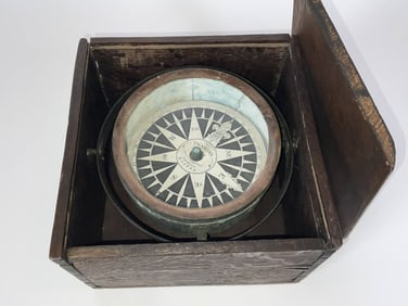 Ships Compass by Thaxter of Boston, Circa 1870