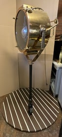 Massive Solid Brass Ship's Search Light on a Base