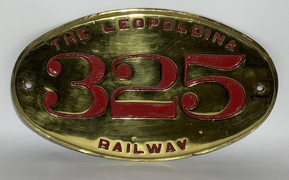 Brass Locomotive Placque from the Leopoldina Railw (1 of 6)
