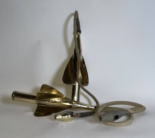 Two Solid Brass Taffrail Spinners with Couplings