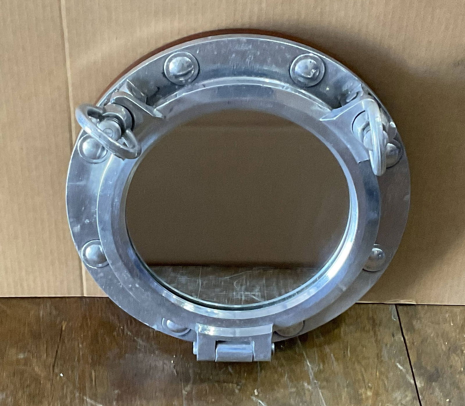 Aluminum Ships Porthole Fitted with Mirror (1 of 5)