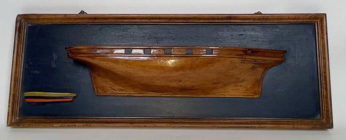 Antique English Half Model of a Ten Gun Brig