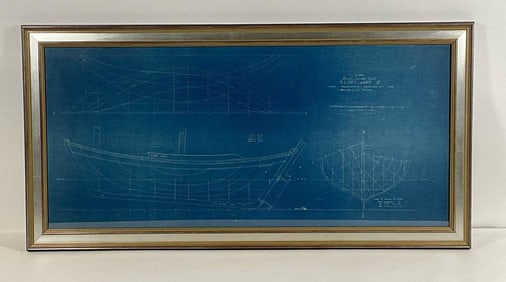 Block Island Boat Blueprint from Wickford R.I.