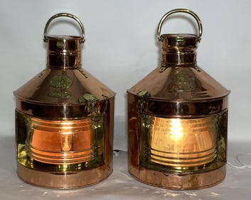 Copper Port and Starboard Ship Lanterns