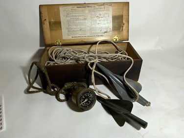 Ships Taffrail Log with Spinner and Rope