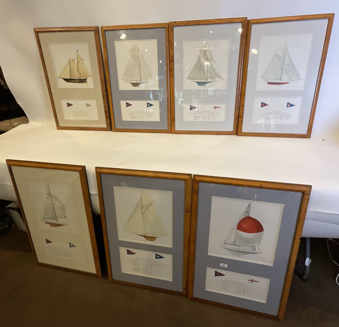 Seven Framed Yacht Prints (1 of 9)