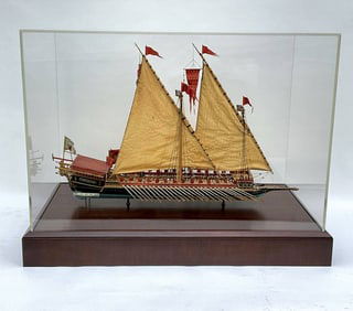 Ship Model In Case "La Réale"