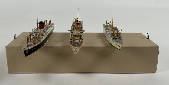 Ocean Liner Models Stockholm, Itacia, and Carinthi