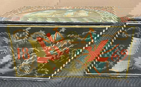Painted Sea Chest from H.M. Gunboat Cockatrice