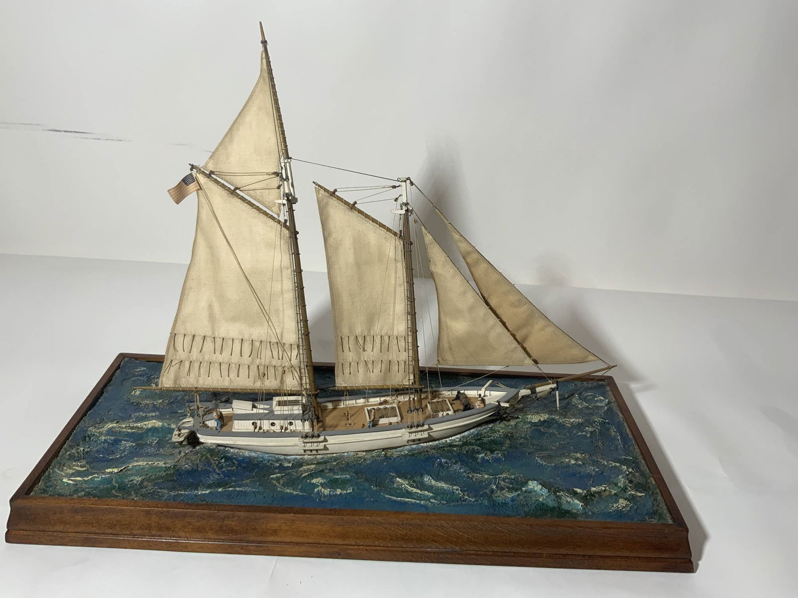 Diorama of a Two Masted Schooner (1 of 8)