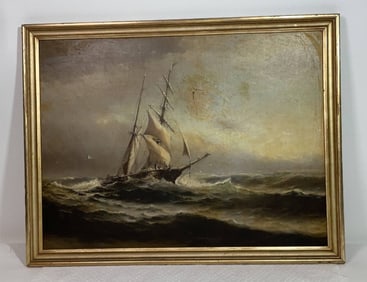 Marine Painting by Theodore Victor Carl Valenkamph