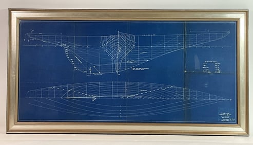 Original Yacht Blueprint for the Q Class Sloop "Tartar"
