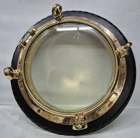 Ship's Porthole Fitted with a Mirror and Backboard