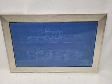 1926 George Lawley & Son Yacht Blueprint in a Frame