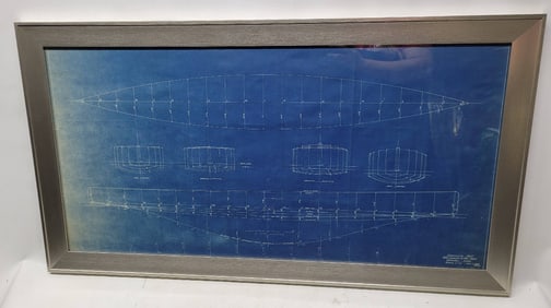 Original "LAWLEY 225" International Class Sailboat Blueprint