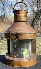 Authentic Copper Masthead Lantern Converted to a Fish Tank