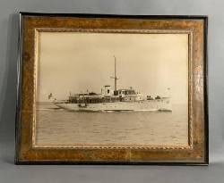 Framed Edwin Levick Photo Of Yacht Caritas