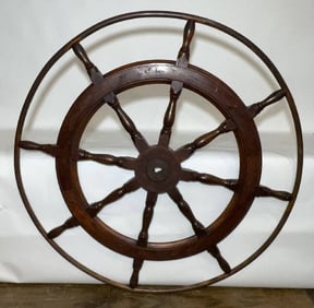 Ships Wheel with Ten Turned Spokes