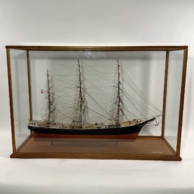 Wood Cased Ship Model Of The Benjamin F. Packard of Seattle