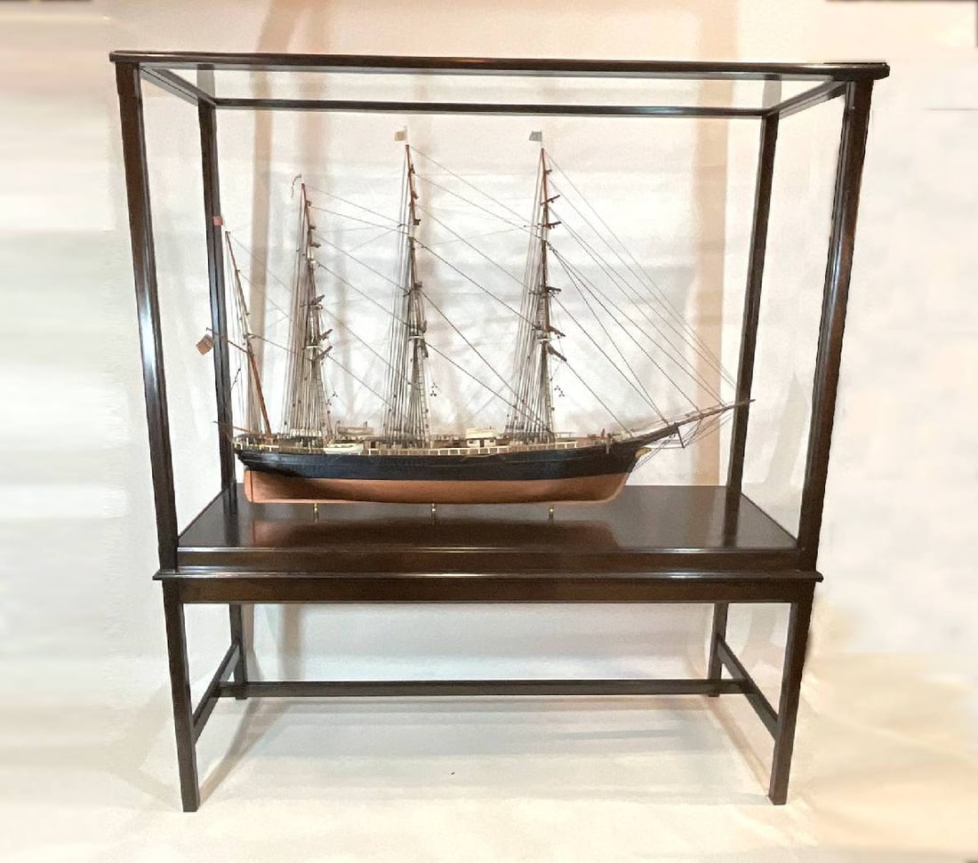 Clipper Ship Model of Great Republic by Thomas Rosenquist: High quality model of the Boston built clipper ship ?Great Republic? by Thomas Rosenquist of Far Rockaway, New Jersey. Highly detailed with scribed deck, cabins, skylight, lifeboats, anchors, carved f
