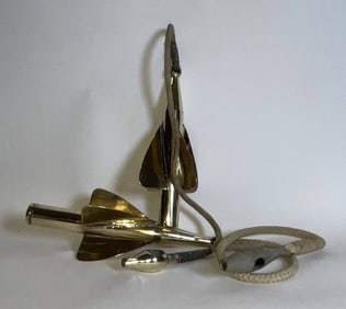 Two Solid Brass Taffrail Spinners with Couplings