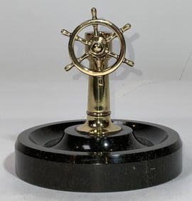 Solid Brass Antique Ship Wheel Cigar Cutter