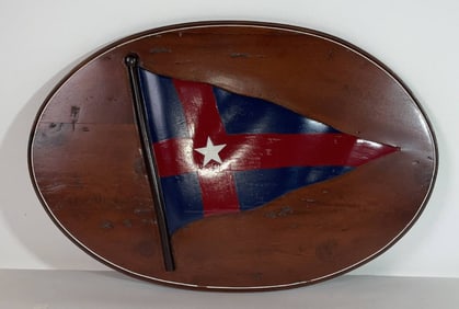 Wood Plaque with the New York Yacht Club Burgee