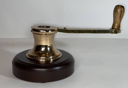 Brass Yacht Winch by Merriman Brothers of Boston