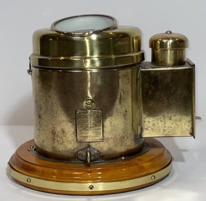 Solid Brass Boat Binnacle with Gimbaled Compass