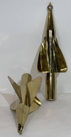 Pair of Solid Brass Taffrail Log Spinners by Negus