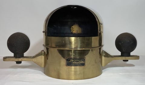 U.S. Navy Bureau of Ships Binnacle with Compass