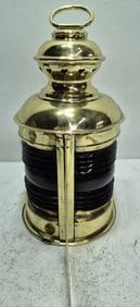 Solid Brass Port and Starboard Boat Lantern from the Bow