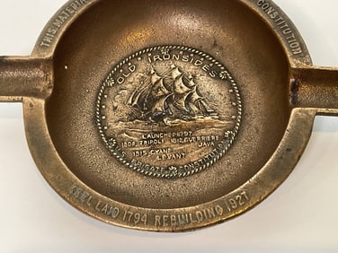 1927 U.S. Frigate Constitution Copper Ashtray