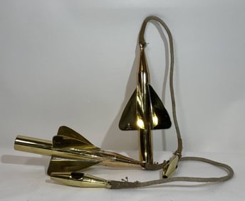 Vintage Brass Ship's Taffrail Log Spinners with Ropes