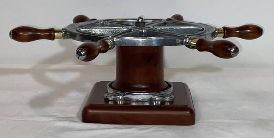 Ship's Wheel with Six Spokes and Backboard