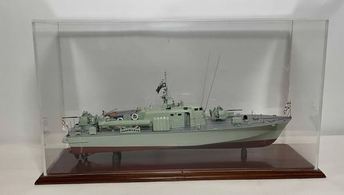 A Vosper PT boat full hull model by Bassett-Lowke.