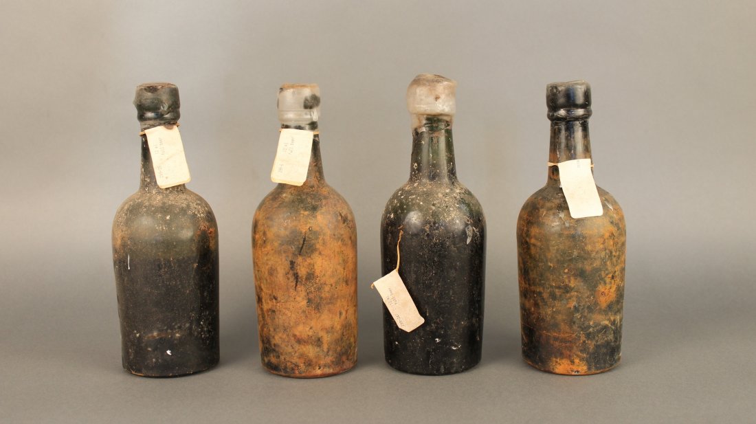 Shipwreck RMS Republic beer bottles.: Four bottles of beer raised from the wreck of the White Star Liner RMS Republic which sank off the coast of Nantucket after colliding with the Steamship Florida. These bottles were recovered in 1988,