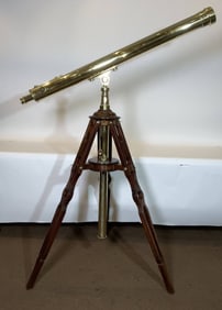 Massive Library 19th Century Telescope