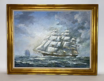 Clipper Ship Flying Cloud by Willard G Fitton