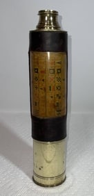 Antique Sea Captain's Spyglass with Signal Flag Panel