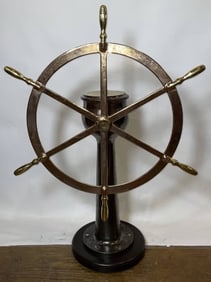 Ship's Wheel on Stand by Wheeler of C.H. Wheeler Manufacturing Company of Philadelphia